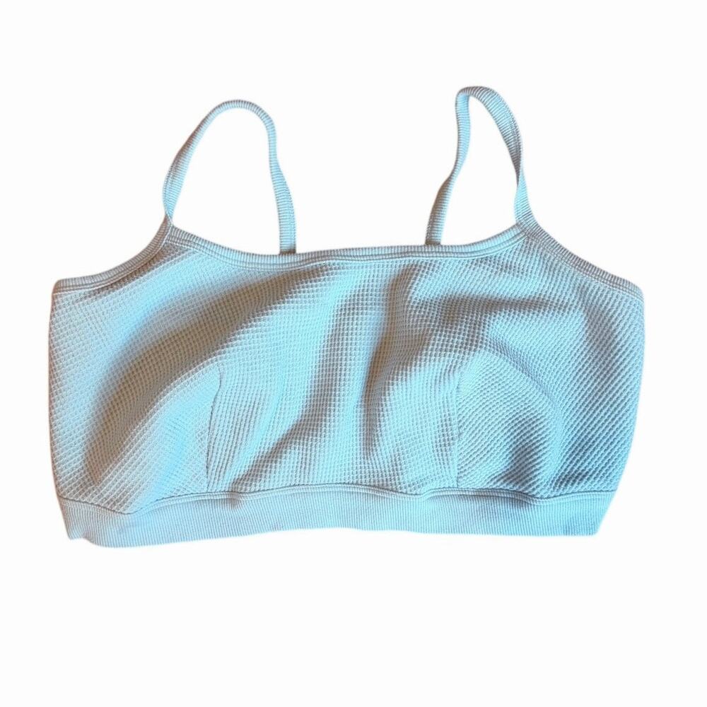 Auden light blue waffle knit bralette in size 1X.